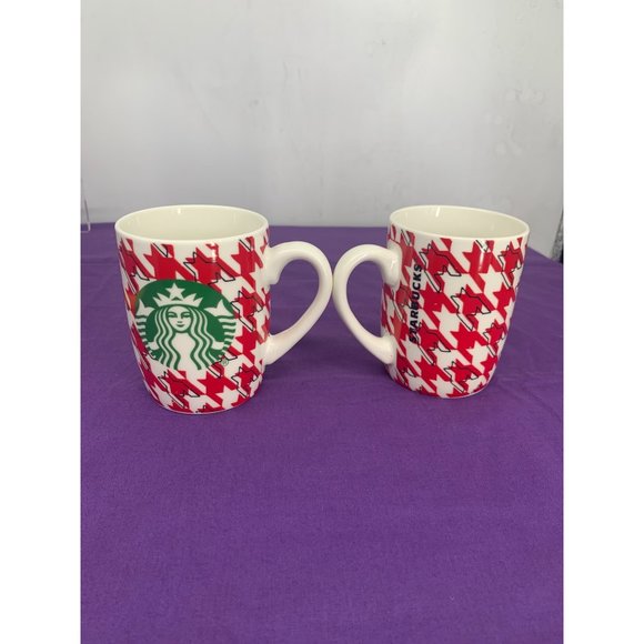 Starbucks Coffee Star Black with Red and What Houndstooth Christmas Coffee Cups - Picture 2 of 13